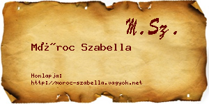 Móroc Szabella névjegykártya